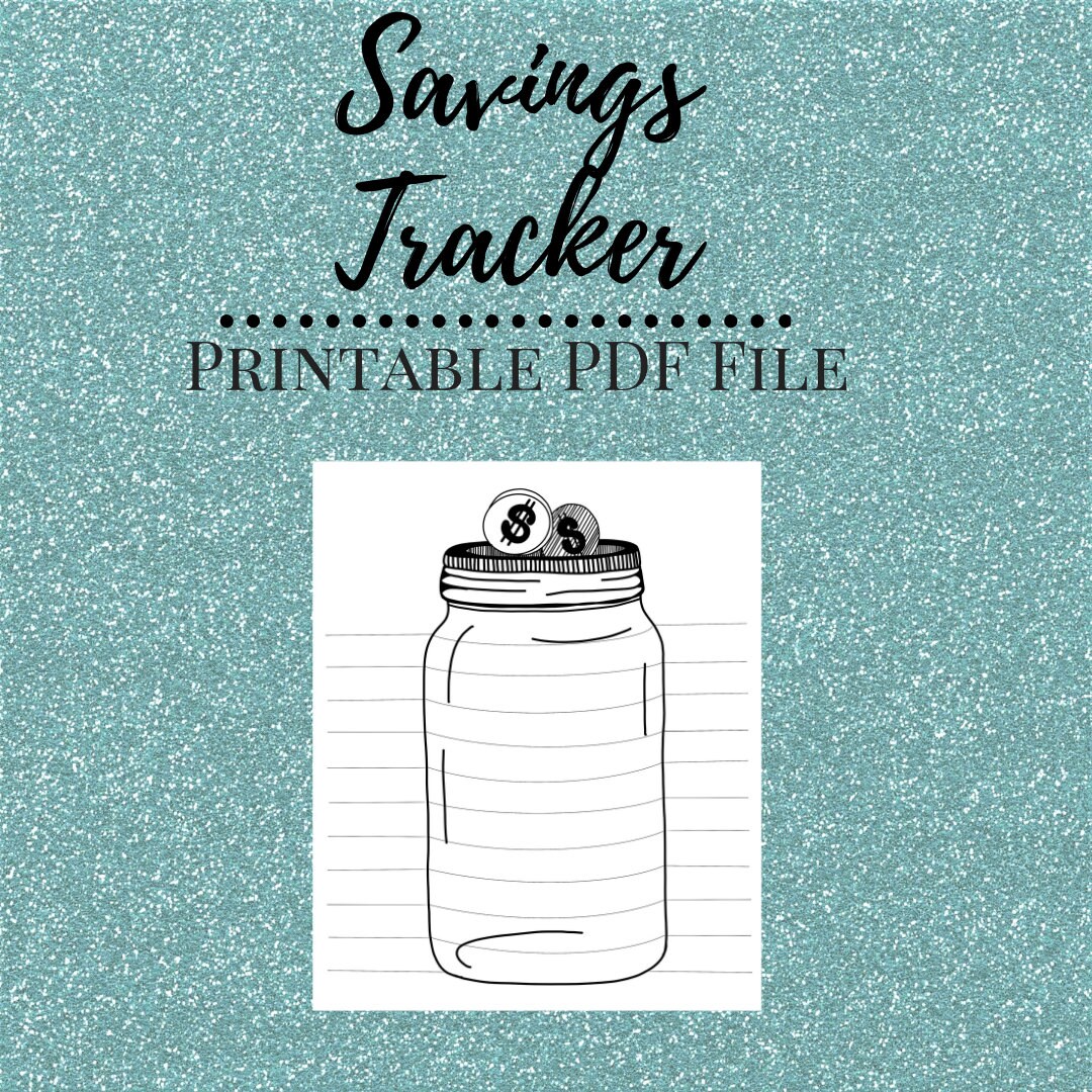 PRINTABLE SAVINGS TRACKER Budget Financial Planner savings Goals Bills Tracker Travel Savings ...