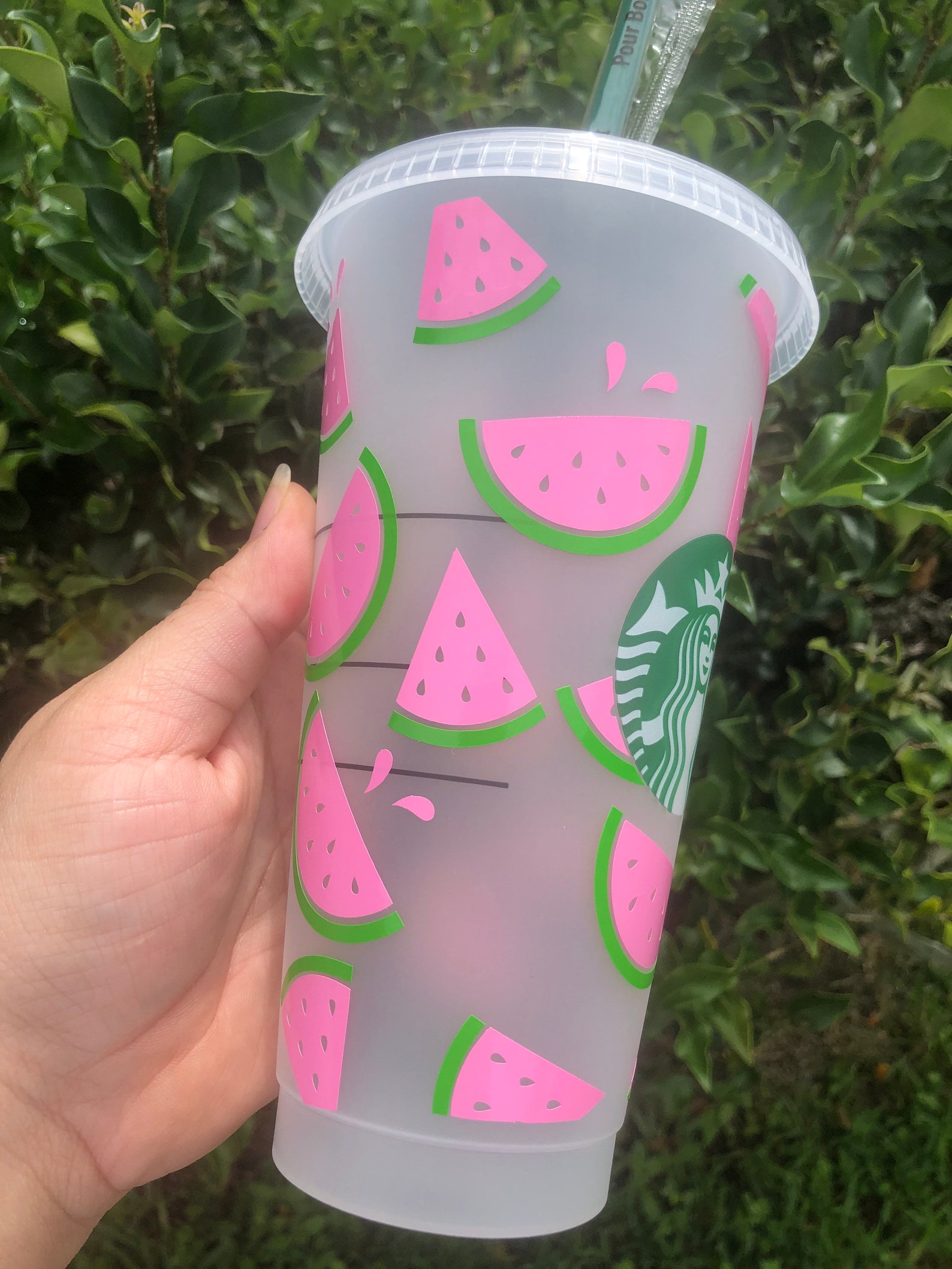 WATERMELON STARBUCKS CUP Personalized cup Reusable cup Etsy