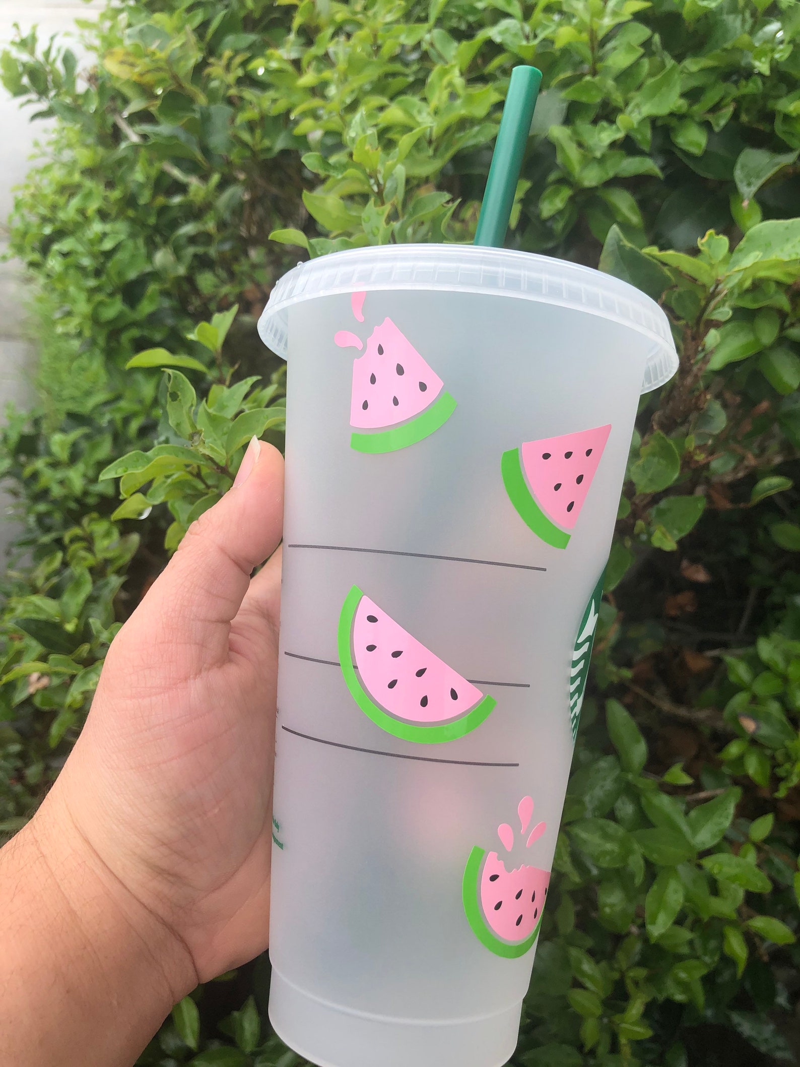 WATERMELON STARBUCKS CUP Personalized cup Reusable cup Etsy