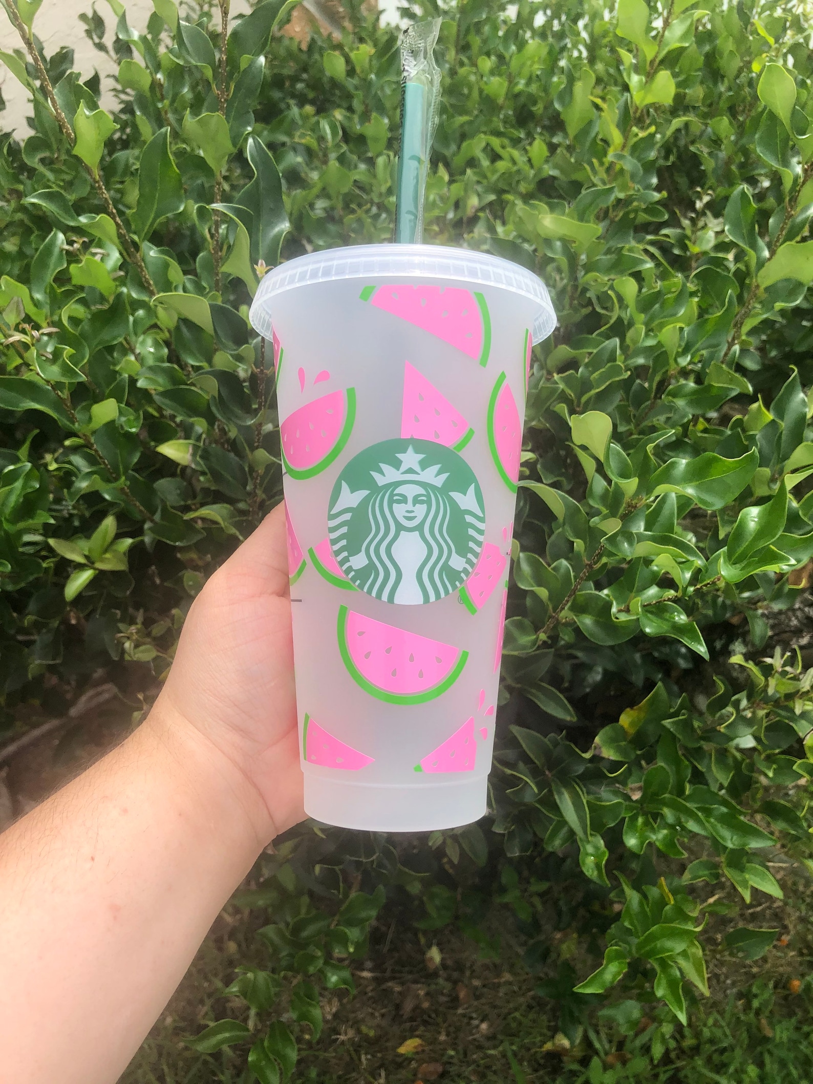 WATERMELON STARBUCKS CUP Personalized cup Reusable cup Etsy