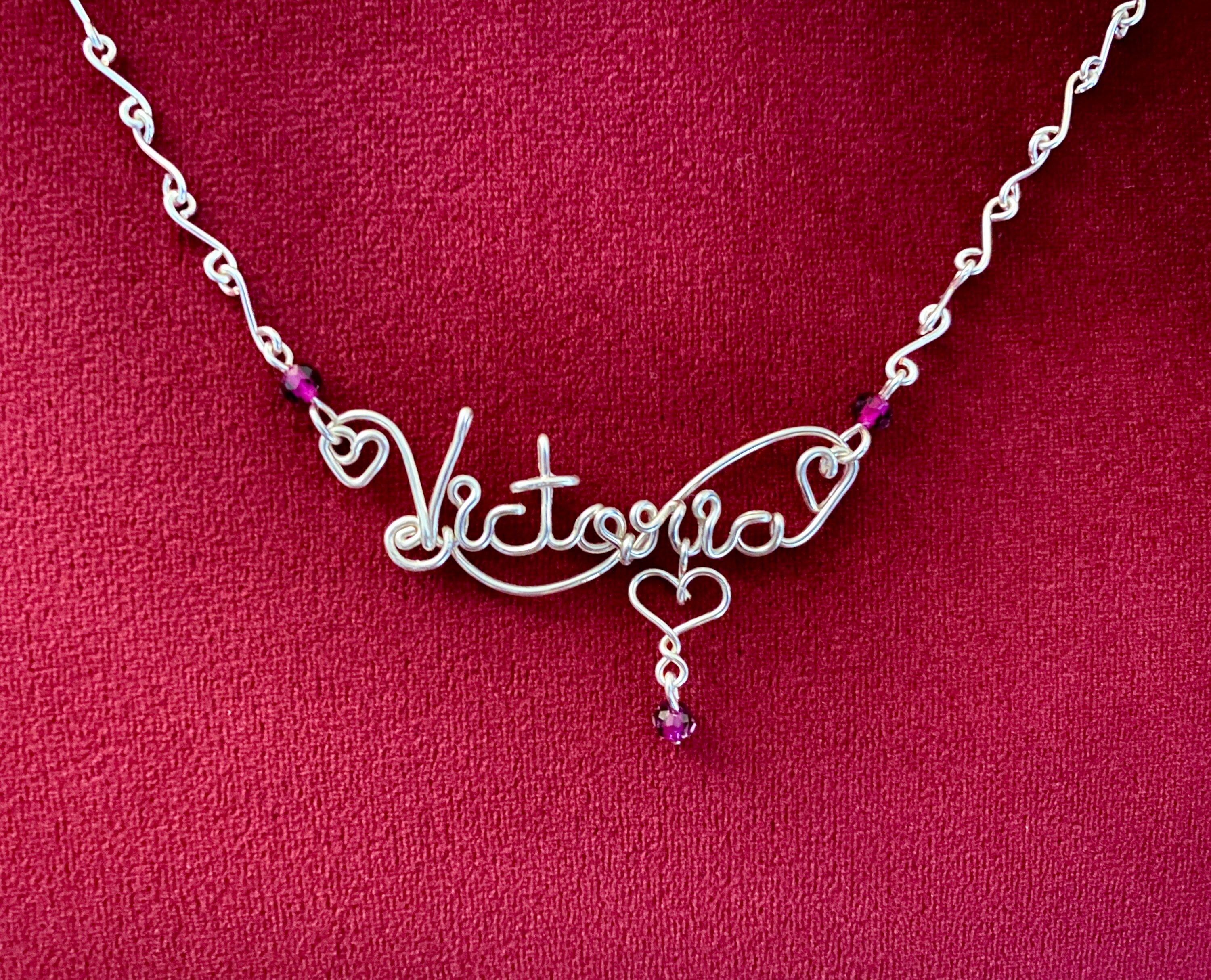 Handmade Copper Wire Wrapped Name 