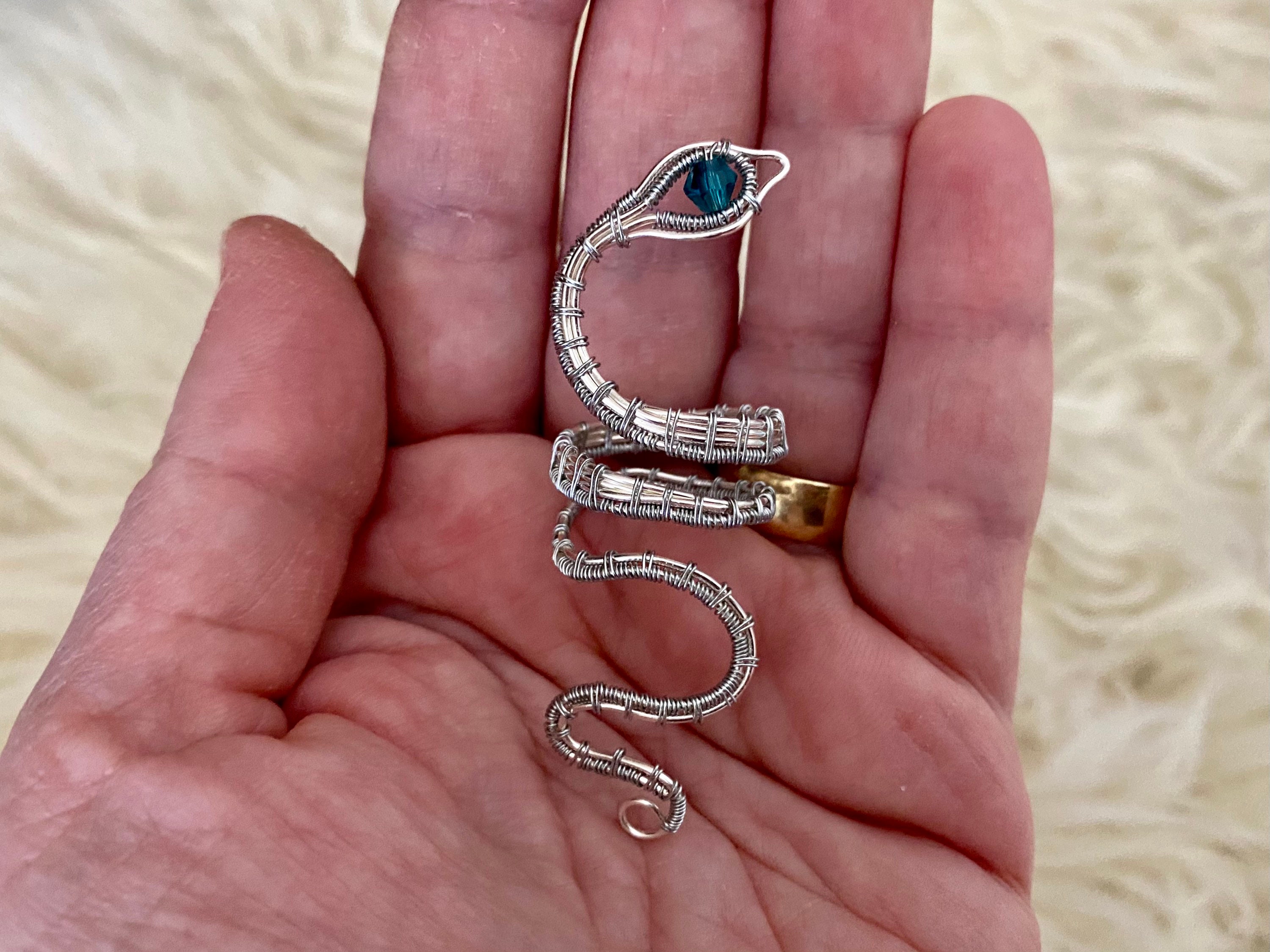Adjustable copper wire wrapped snake ring Snake ring wire Etsy