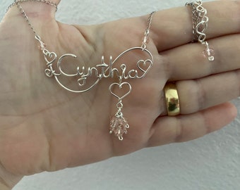 Wire Name Necklace - Etsy