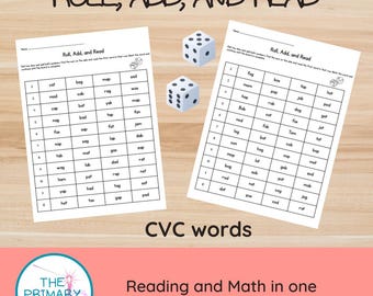Roll, Add, and Read-CVC Words
