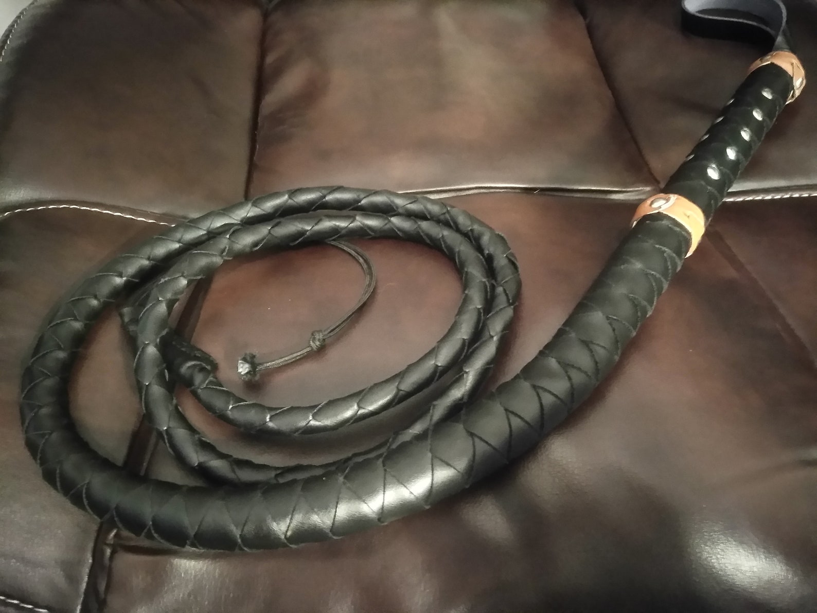 9ft Genuine Leather Bullwhip. Good Quality Bullwhip With Free Shipping