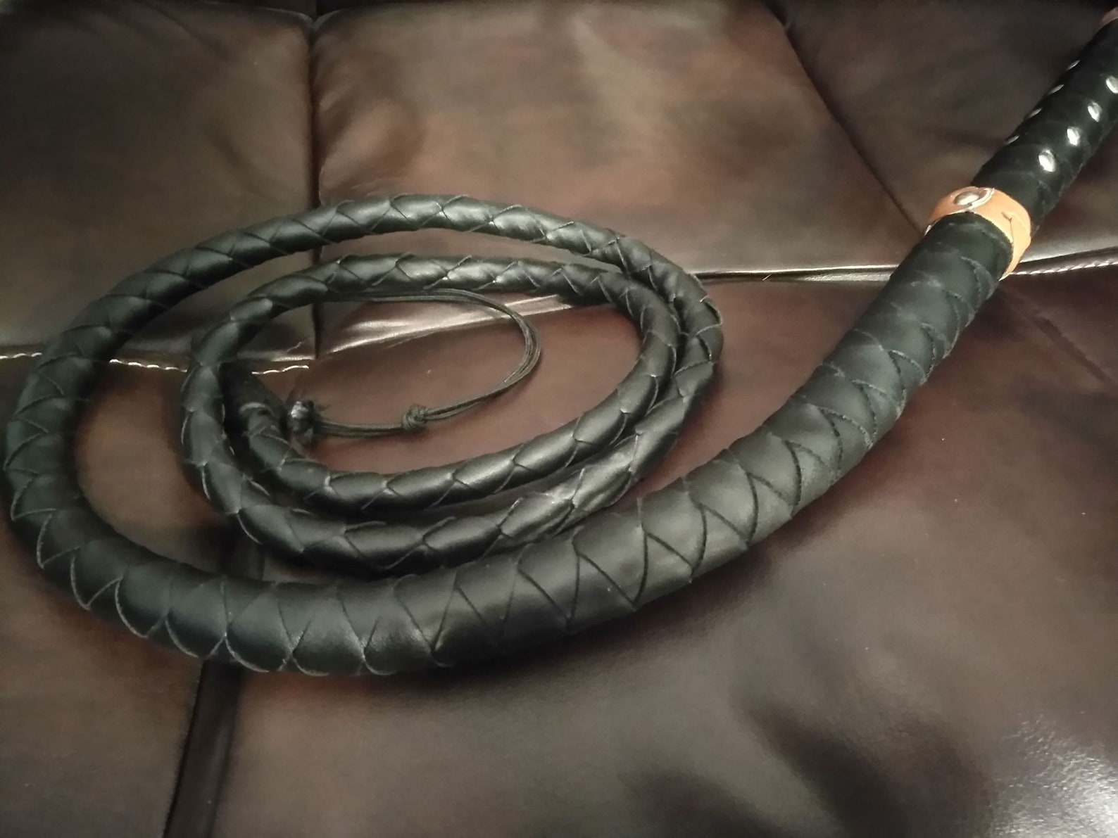 9ft Genuine Leather Bullwhip. Good Quality Bullwhip With Free Shipping