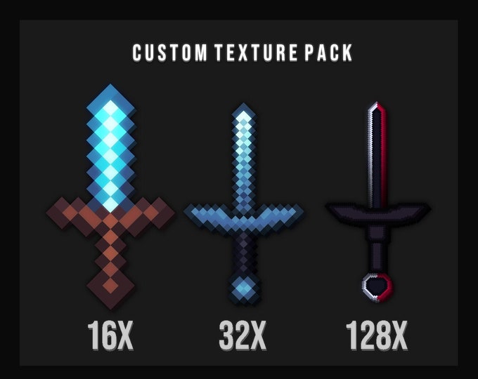 Custom Minecraft Texture Pack [ Version 1.7 - 1.8 ONLY ] - Etsy