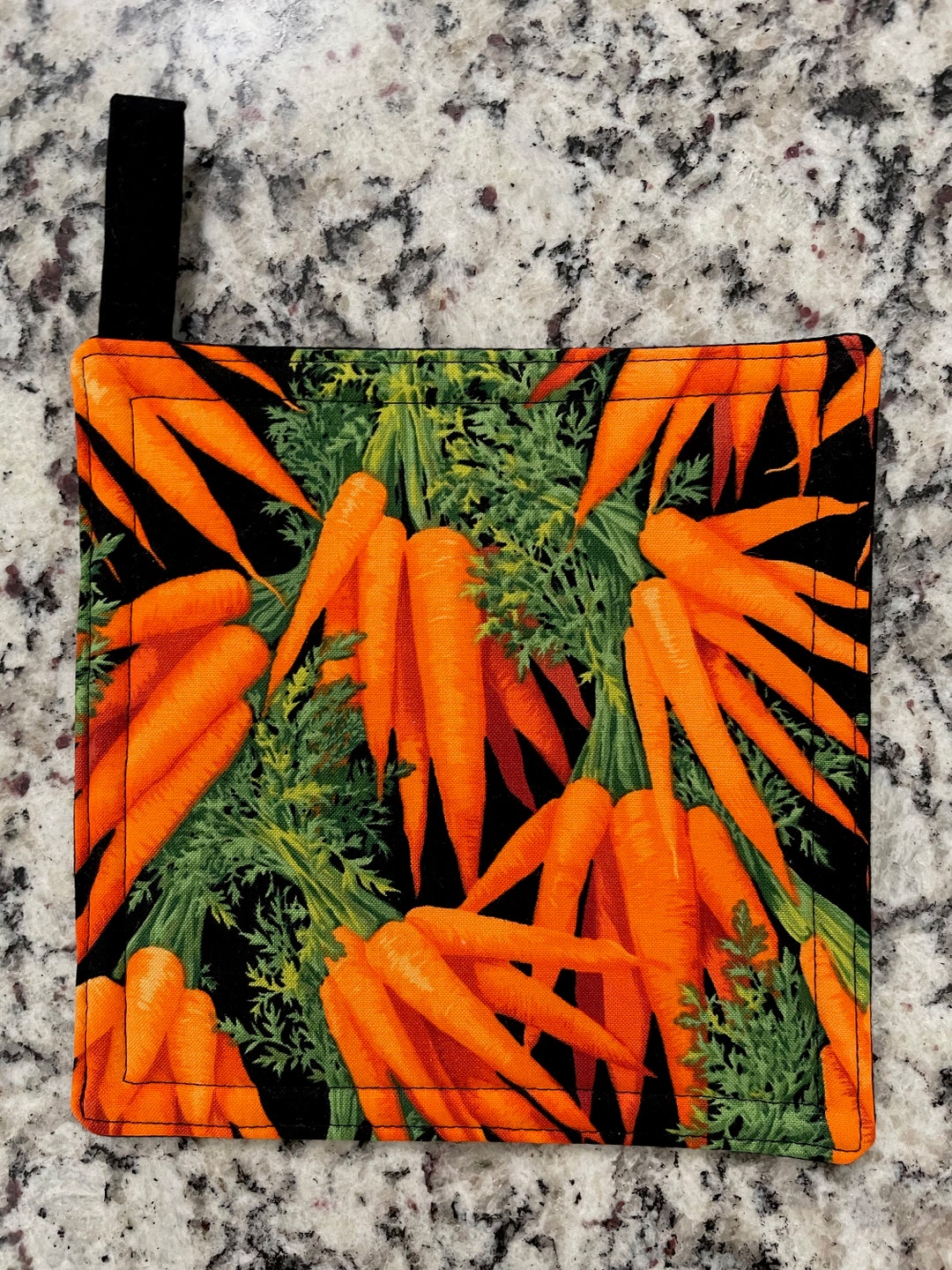 Set of Pot Holders Quilted Pot Holders Carrot Pot Holders Etsy