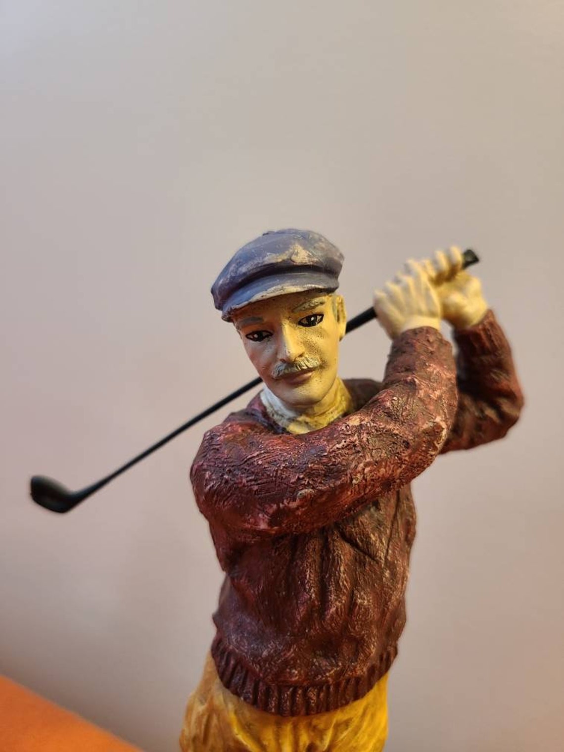 1993 Resin Golfer Figurine 1920's Golfer Etsy