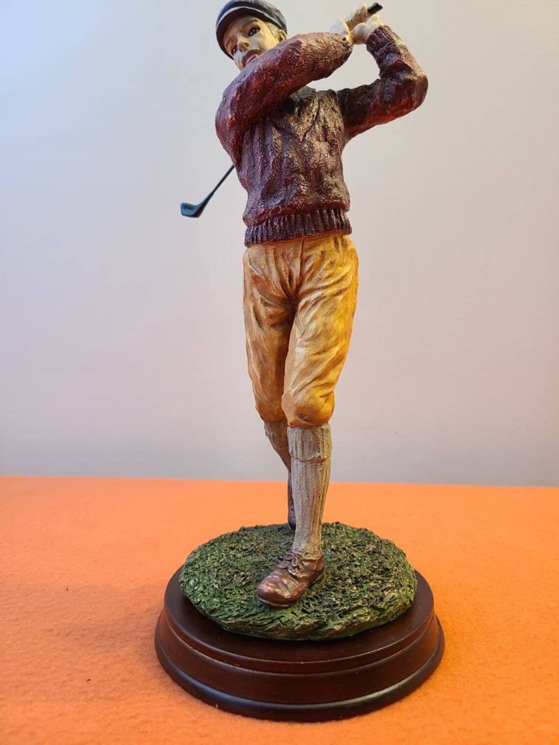 1993 Resin Golfer Figurine 1920's Golfer Etsy