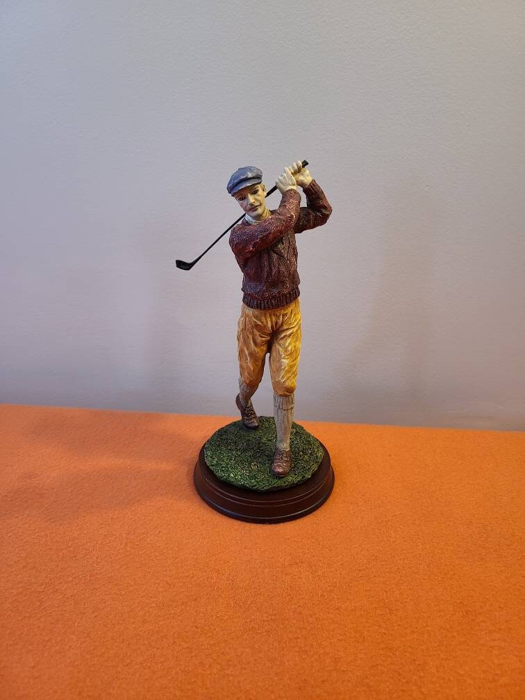 1993 Resin Golfer Figurine 1920's Golfer Etsy