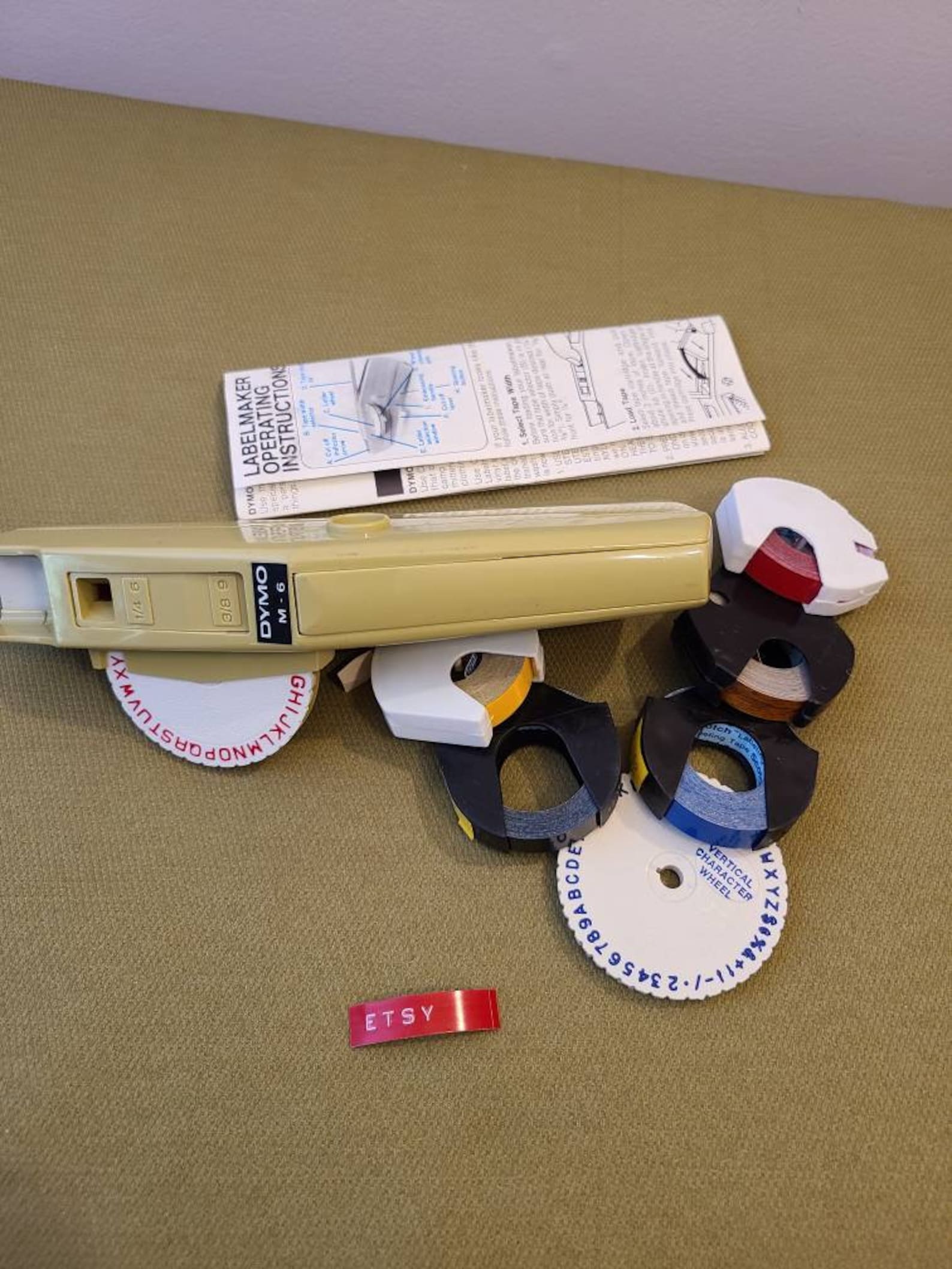 1970's DYMO M6 Label Maker Includes Instructions Etsy