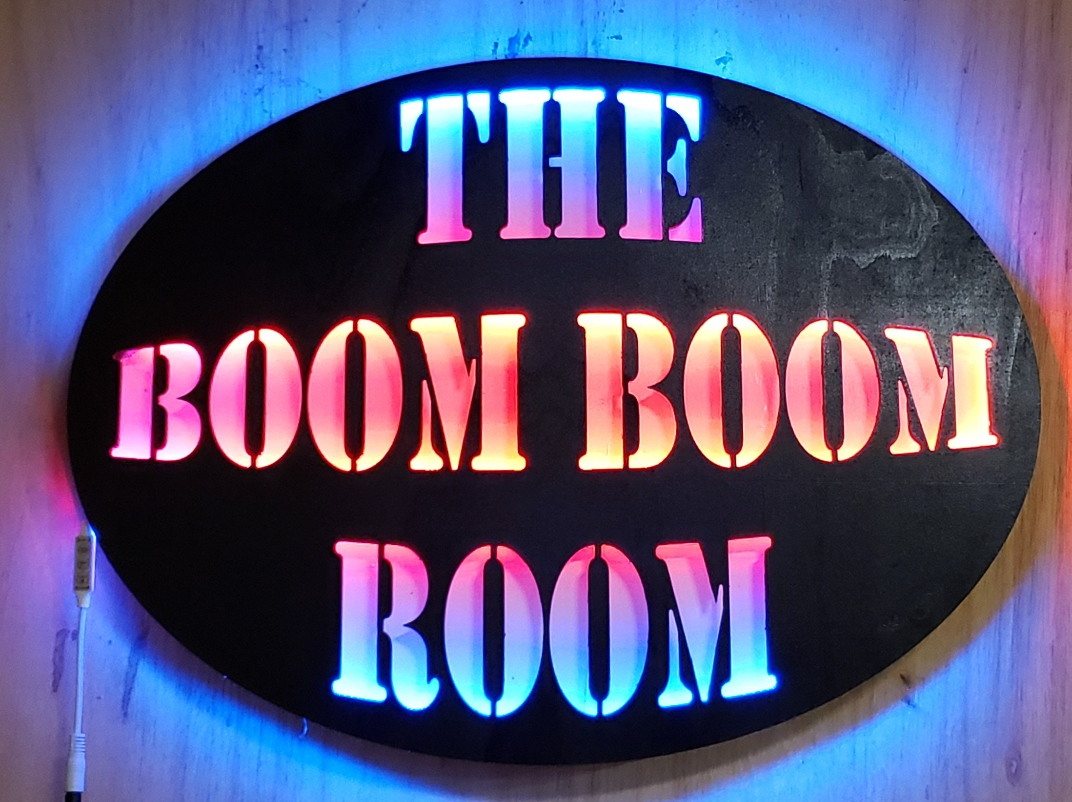 Boom Boom Room Sign, Custom Neon Sign, Man Cave Sign, Custom Bar