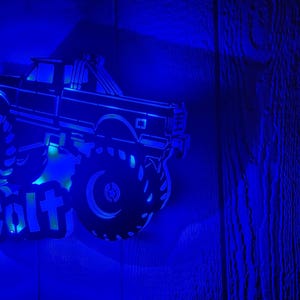 Personalized Monster Truck Neon sign, Personalized Lifted Truck for him, Monster Jam truck, fun kids gift, Gift for him, Gift for kid, image 7