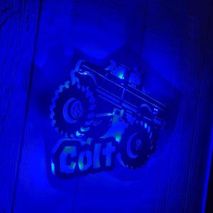 Personalized Monster Truck Neon sign, Personalized Lifted Truck for him, Monster Jam truck, fun kids gift, Gift for him, Gift for kid, image 8