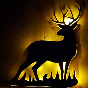 Buck/Deer  Lighted Sign, man cave sign, she cave sign, wall decor, hunting decor