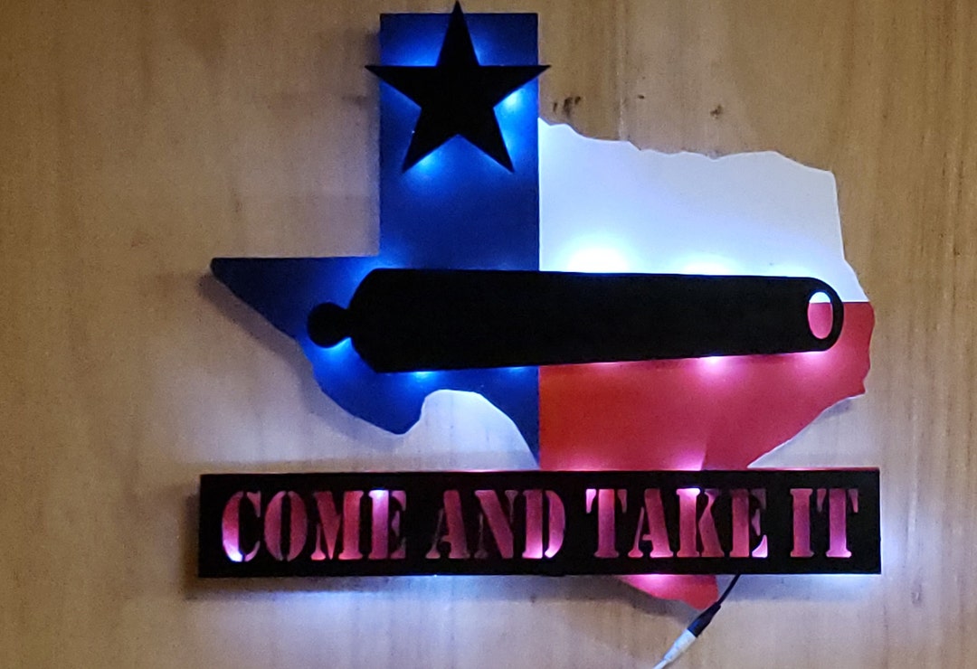 Texas Come Take It Flag, Custom Come and Take It Cannon Man Cave