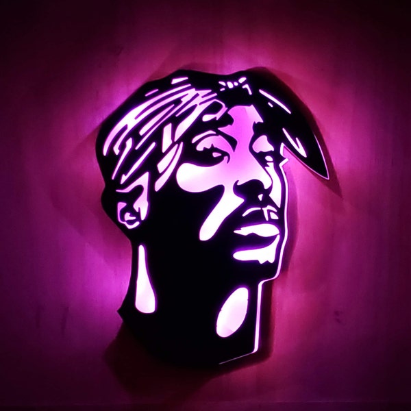 Rapper neon sign, RIP  old school rapper Man Cave LED Sign , west coast Rapper,  poster, wall décor, Old school hip-hop Rapper sign