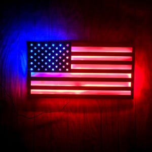 American Flag, USA Flag led sign, Custom Led sign, Handmade led sign, American flag wall decor, Flag wall art led, USA Flag with lights
