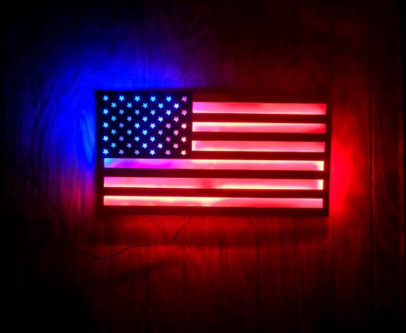 A 329-favorite American flag LED sign with man-cave energy — the demand signal is real and it hits the patriotic-teen-bedroom niche squarely.