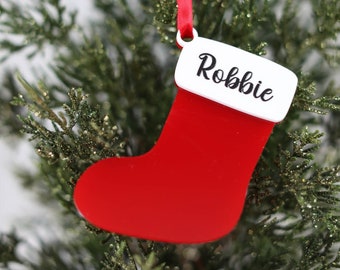 Personalized Christmas Stocking Ornament | Customized Gift | Custom Name | Reusable Stocking Ornament