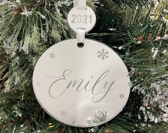 Personalized Name Ornament | Custom Keepsake | Laser Engraved