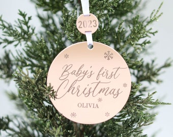 Personalized Baby's First Christmas Ornament | Custom Keepsake | Laser Engraved