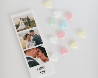 Polaroid Photo Strip Magnet | Custom Valentines Photobooth Keepsake Gift | Personalized Gift | Wedding Gift Favors