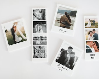 aimant photo Polaroid | Cadeau souvenir personnalisé Photobooth pour la Saint-Valentin | Cadeau personnalisé | Cadeaux de mariage