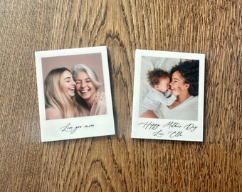 Mother's Day Photo Magnet, Custom Polaroid Keepsake Gift
