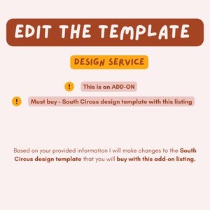 Edit A South Circus Design Template For Me with My Custom Requirement - Service | Made-to-order