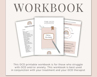 OCD and ERP  Printable Workbook Journal | 8.5 x 11 | Mental Health Journal | ERP Worksheets