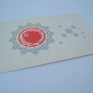 Postal vintage soviética con tarjeta de Navidad de papel ruso de la URSS, postal de Navidad soviética, postales de Año Nuevo, tarjeta Ded Moroz hecha en la URSS