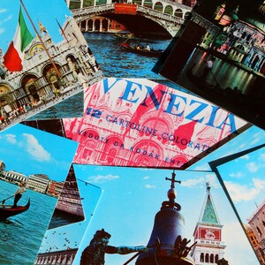 Cartes postales en papier Artisanat en papier VENISE 12 photos sur des cartes postales Papier grunge, feuilles de collage de papier de scrapbooking