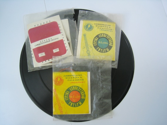 Vintage USSR 7-String Guitar Steel Strings - Set of 3