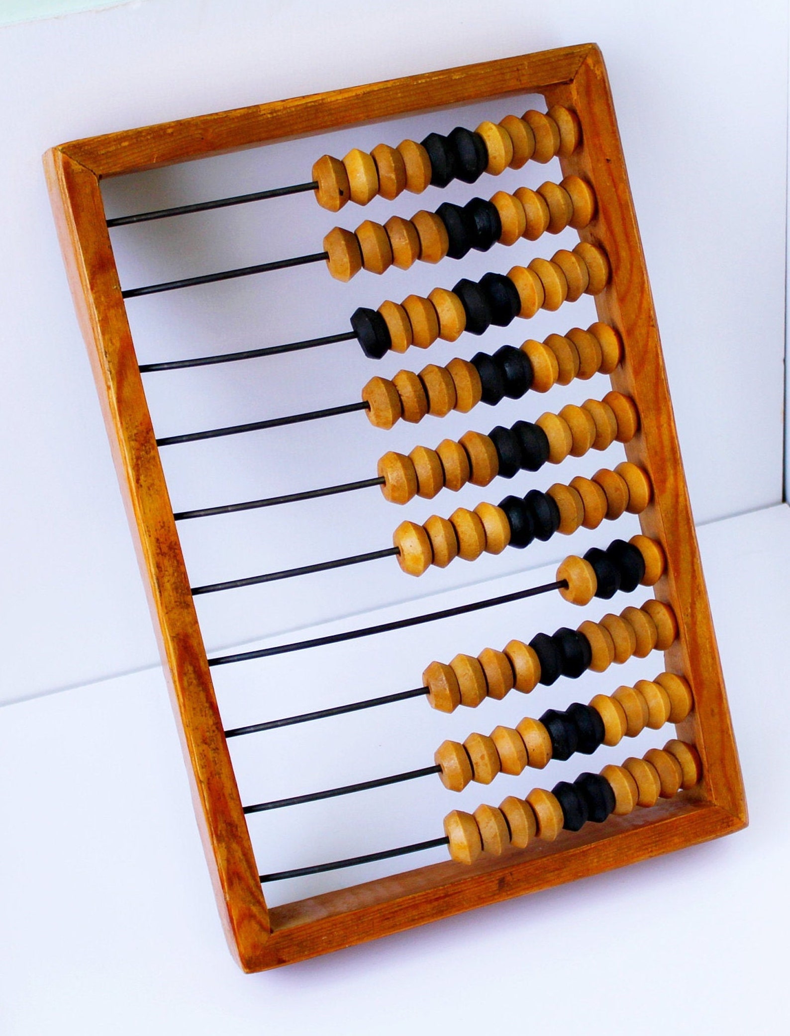 Old abacus Wood counting frame Teach children count numbers Etsy