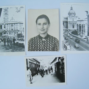 Photos vintage noir et blanc sépia ensemble de photos 1950 vieilles photos, femmes Union soviétique, cartes CDV photographie pac