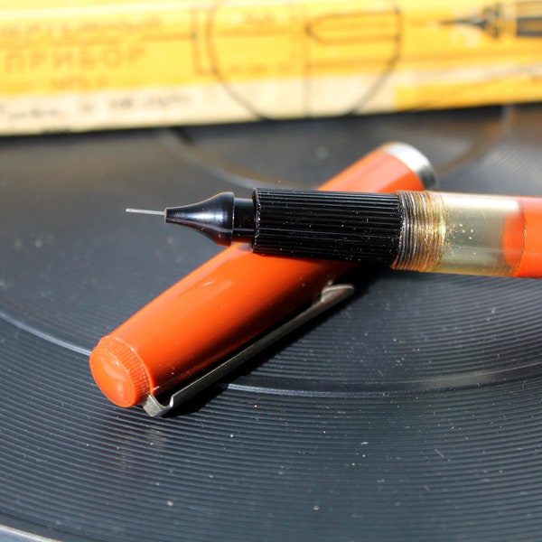 Vintage ink pen-pencil for drawings made in the USSR Soviet Union design bureau