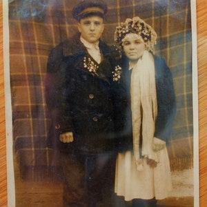 Vintage Wedding Photo: Late 19th Century European Historical Photograph