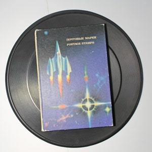 Álbum de sellos postales vintage, sellos postales sobre el espacio, cosmonautas de la URSS sellos no utilizados un conjunto de sellos, sellos hechos en la Unión Soviética