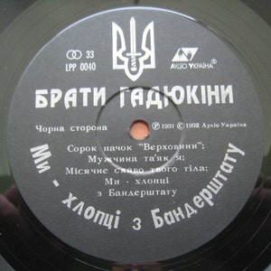 Vinyl Record Brothers Gadyukin We are Boys From Banderstadt classics rare  90s famous unsurpassed performers music Ukraine punk rock band