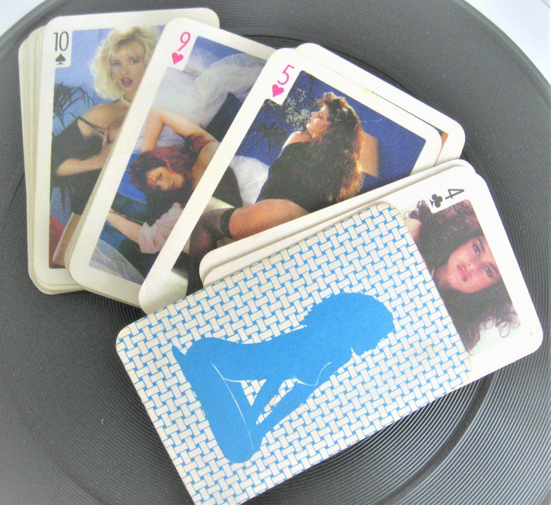 Vintage Erotic Playing Cards Nude Girls Ladies Set of 54 Cards Nude Playing Cards Bachelor Party