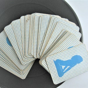 Cartes à jouer érotiques vintage Filles nues, dames, lot de 54 cartes, cartes à jouer nues, enterrement de vie de jeune fille, dames nues, cartes éphémères en papier, Playboy