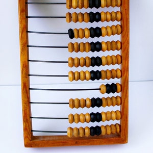 Old abacus Wood counting frame Teach children count numbers Calculator Math Accounting Bookkeeping School student Accountant gift