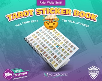 Tarot Sticker Book | Rider Waite Smith | 10 sheets | 780 Stickers | 10 stickers per tarot card