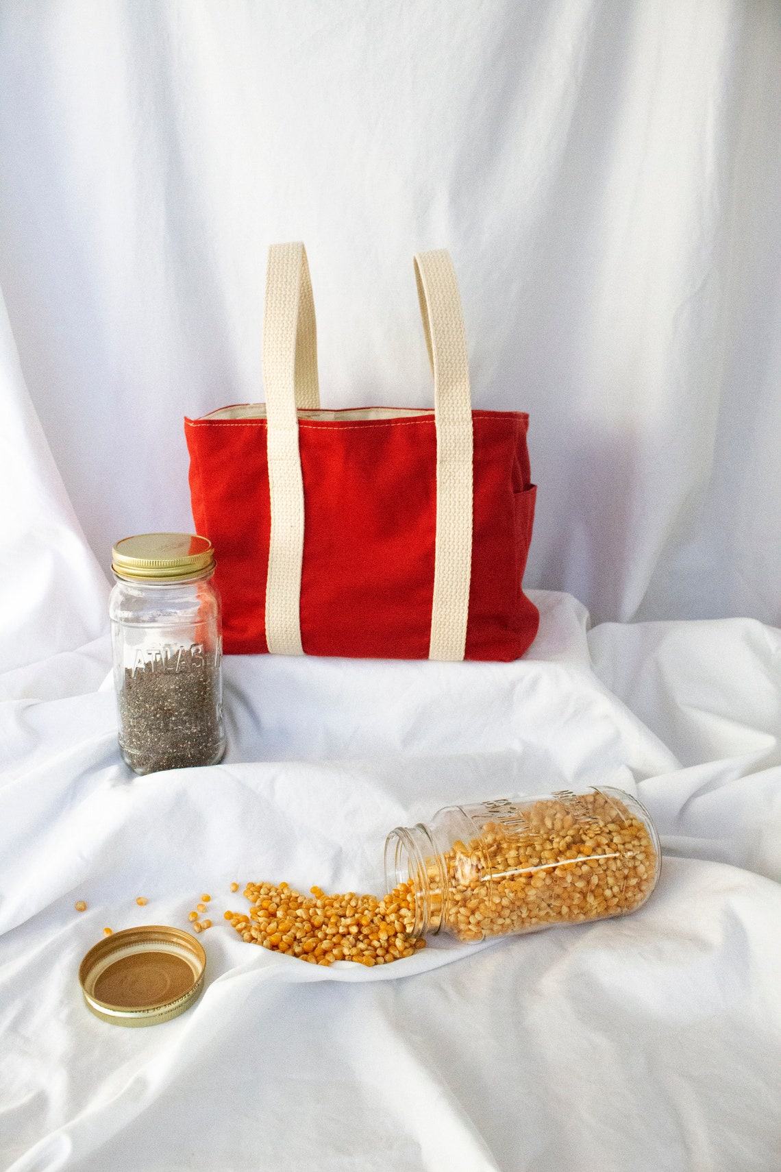 Mason Jar Tote Bag Essential for Bulk Shopping and Carrying Etsy