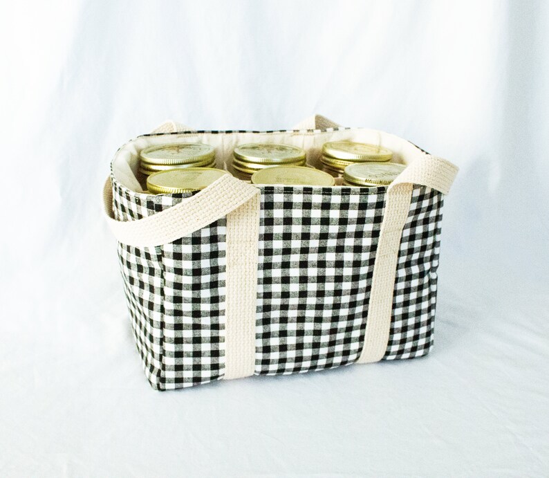 Mason Jar Tote Bag, Essential for Bulk Shopping and Carrying Your Jars