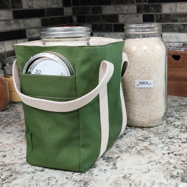 Mason jar bulk tote bag, essential for bulk shopping and carrying your jars