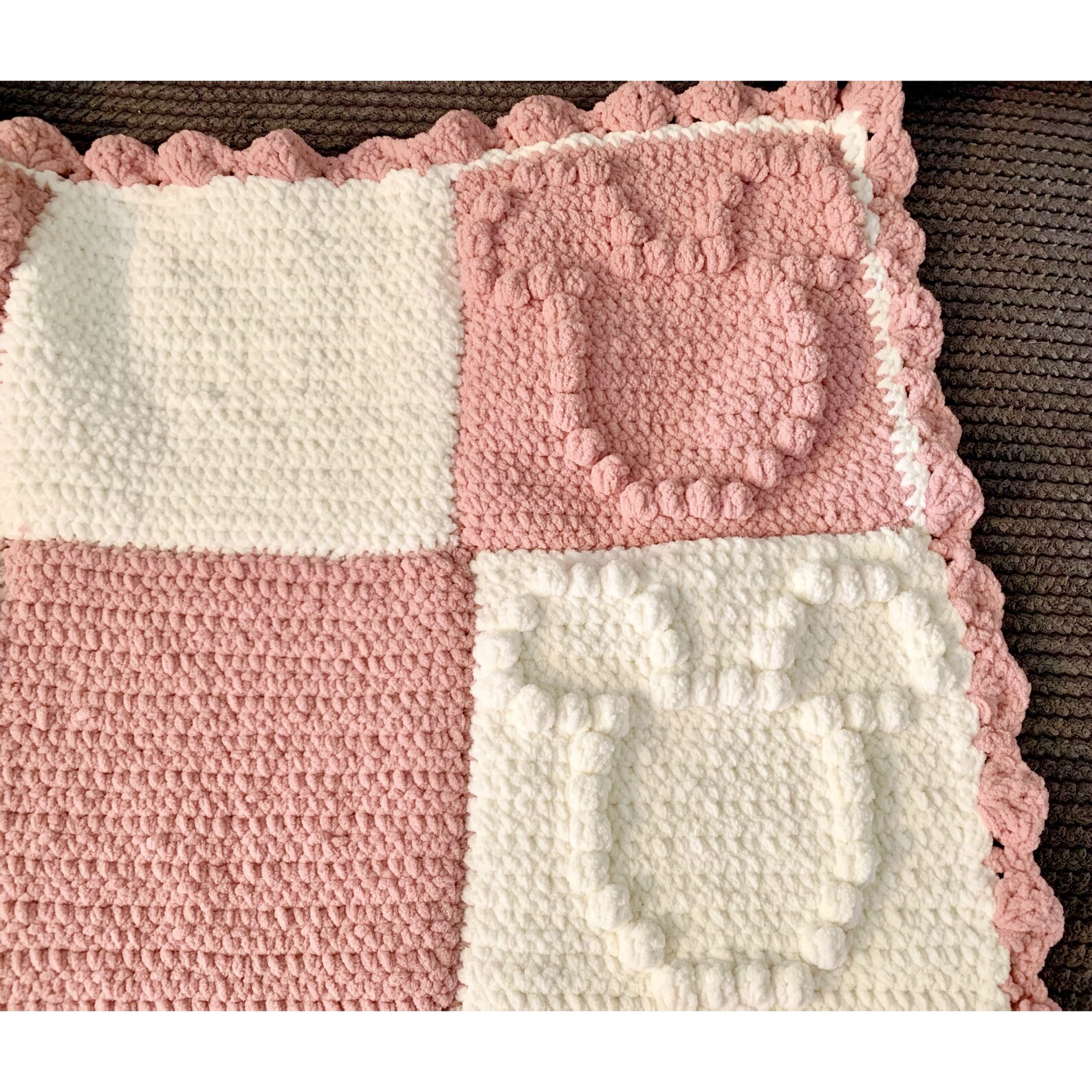 Hand crocheted Mickey Mouse extra soft bobble baby blanket Etsy