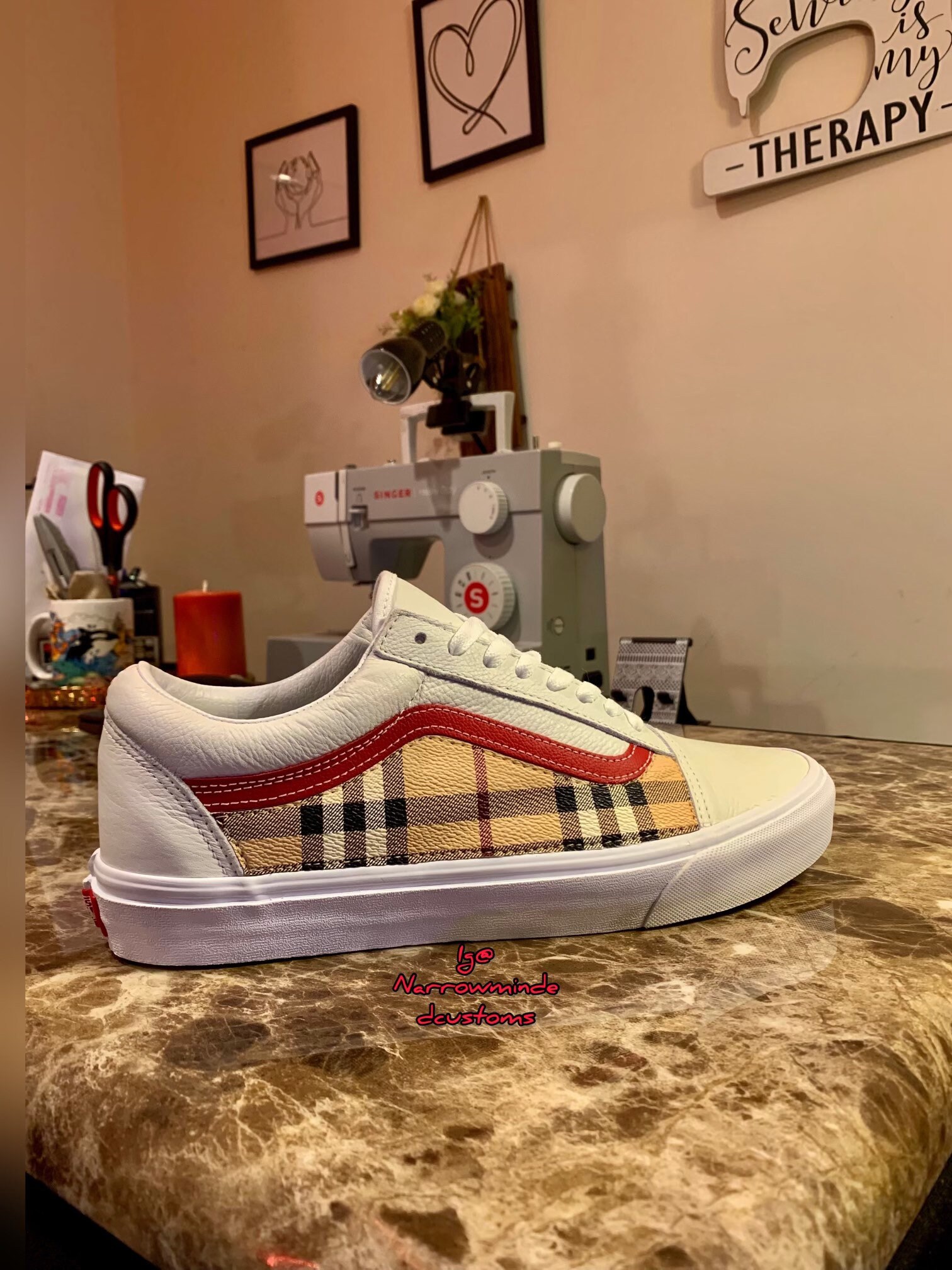 Yellow old Skool bape vans custom Shark Teeth